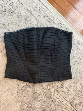 Vintage Black Pleated Tube Top - Classic Women's Skirt